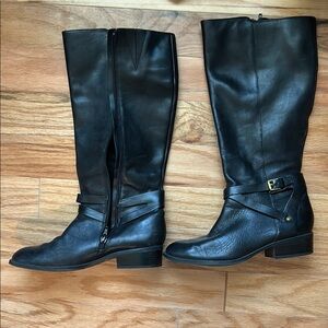 Ralph Lauren Black Riding Boots Smooth Leather